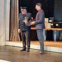 Verleihung der Buergermedaille an Juergen Kraus (Feuerwehr Wasserzell)